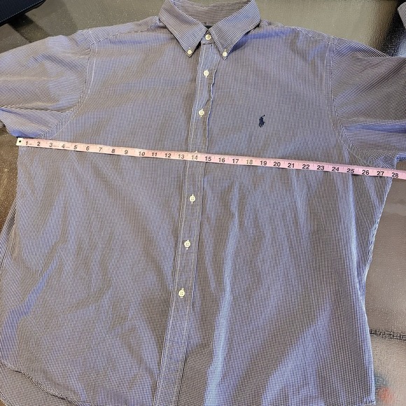 Vintage Ralph Lauren Classic Fit Button Down Mens Dress Shirt 18 34 35 Gingham - Picture 3 of 5